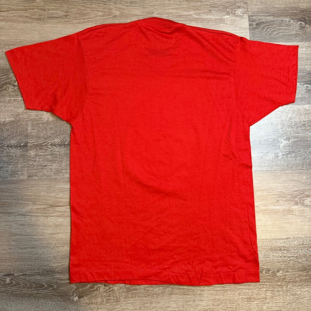 Vintage RARE 80s Rambo First Blood Part II T-Shirt Red Single Stitch USA Made L - Picture 2 of 6